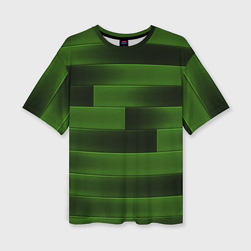 Женская футболка оверсайз The color is green brick / 3D-принт – фото 1
