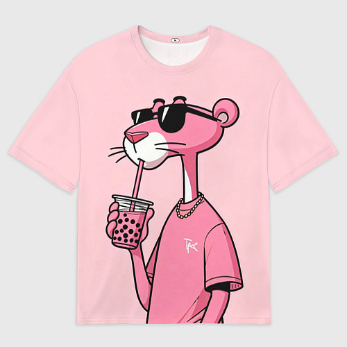 Женская футболка оверсайз Розовая пантера / 3D-принт – фото 1