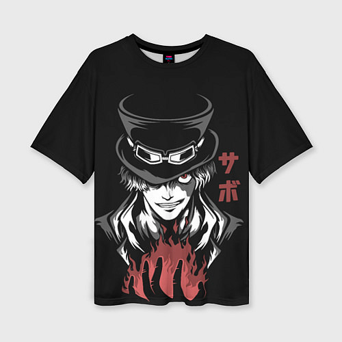 Женская футболка оверсайз Ван пис - Сабо / 3D-принт – фото 1