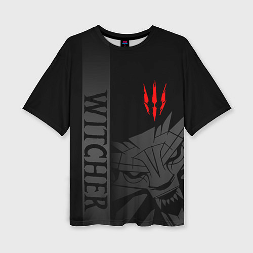 Женская футболка оверсайз Ведьмак - школа волка / 3D-принт – фото 1