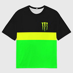 Женская футболка оверсайз Monster energy полосы