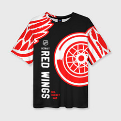 Женская футболка оверсайз Detroit Red Wings team
