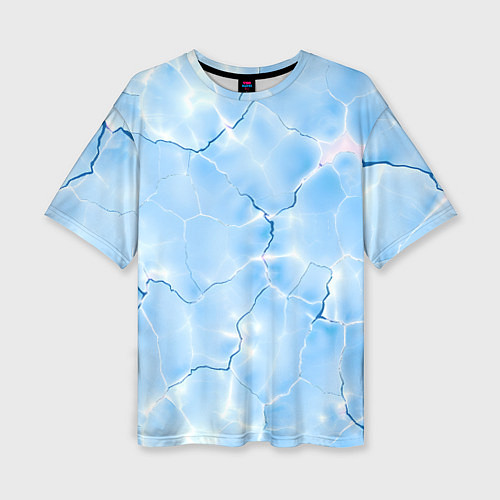 Женская футболка оверсайз Прозрачная голубая вода / 3D-принт – фото 1
