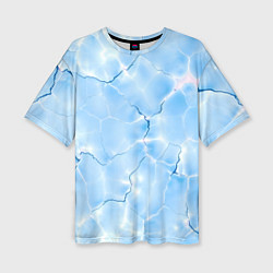 Футболка оверсайз женская Прозрачная голубая вода, цвет: 3D-принт