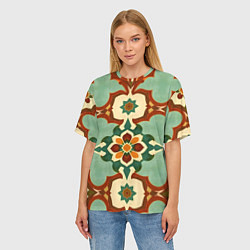 Футболка оверсайз женская Персидские узоры, цвет: 3D-принт — фото 2