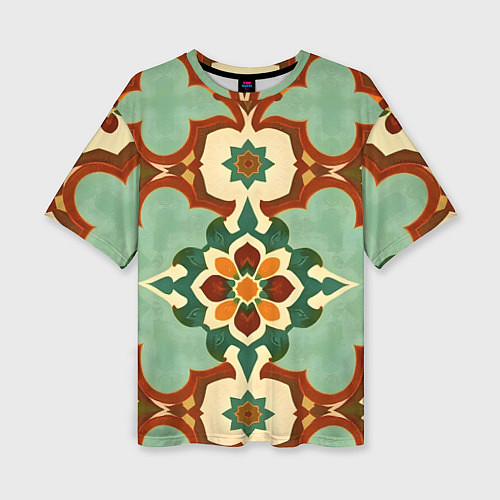 Женская футболка оверсайз Персидские узоры / 3D-принт – фото 1