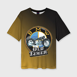 Футболка оверсайз женская Ретро мотоцикл BMW, цвет: 3D-принт