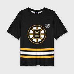 Футболка оверсайз женская Бостон Брюинз хоккей, цвет: 3D-принт