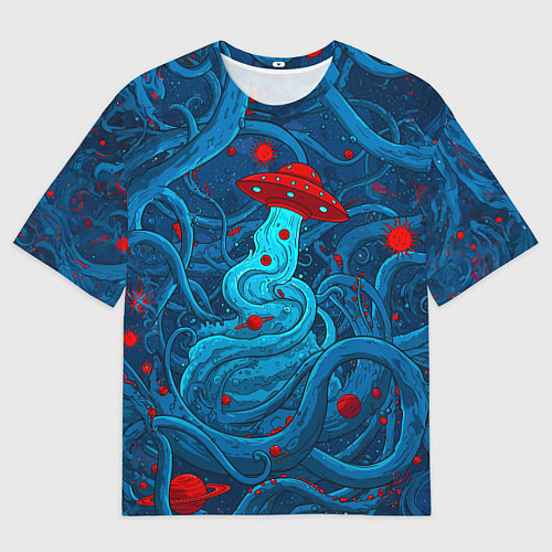 Женская футболка оверсайз Контакт с хаосом / 3D-принт – фото 1