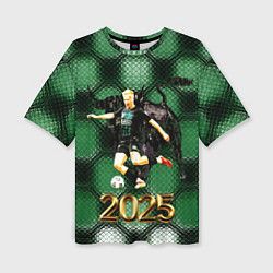 Женская футболка оверсайз ФК Краснодар чемпион РПЛ 2025