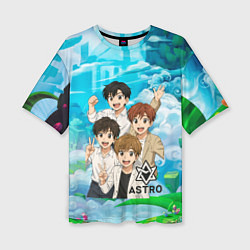 Футболка оверсайз женская Astro в аниме стиле, цвет: 3D-принт