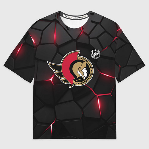 Женская футболка оверсайз Оттава Сенаторз - НХЛ хоккей / 3D-принт – фото 1