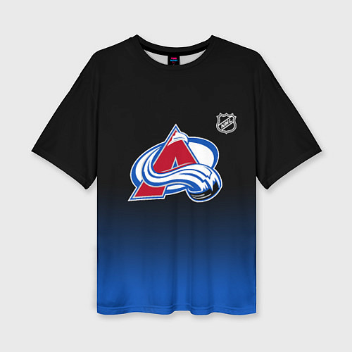 Женская футболка оверсайз Колорадо Эвеланш - градиент / 3D-принт – фото 1