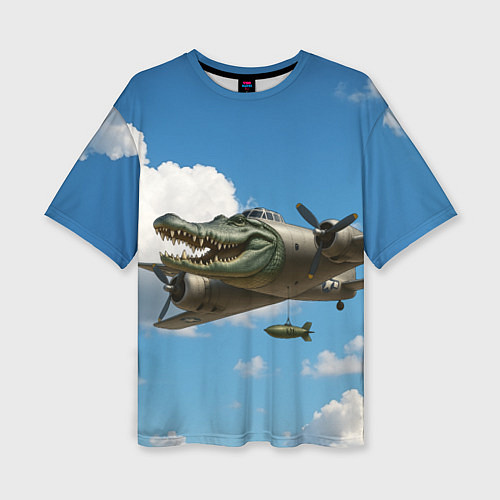 Женская футболка оверсайз Бомбардиро крокодило / 3D-принт – фото 1