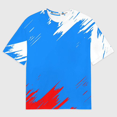 Женская футболка оверсайз Патриот Россия - флаг / 3D-принт – фото 1