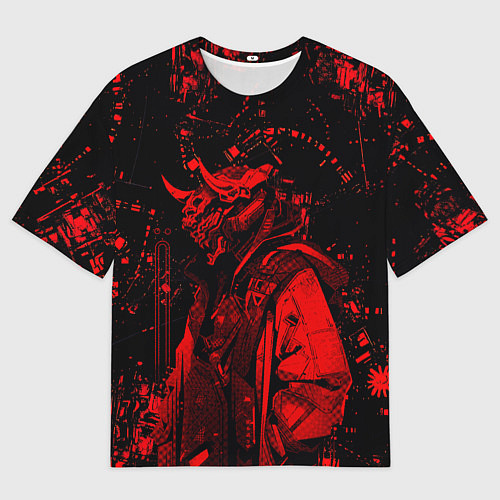 Женская футболка оверсайз Кибернетический Они / 3D-принт – фото 1