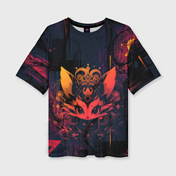 Футболка оверсайз женская Магический лисёнок, цвет: 3D-принт