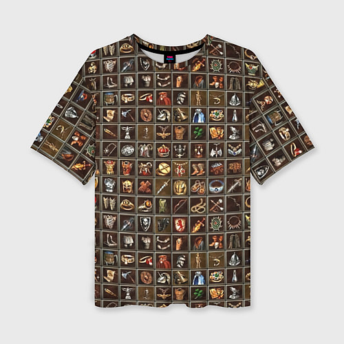 Женская футболка оверсайз Артефакты меча и магии / 3D-принт – фото 1