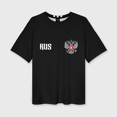 Женская футболка оверсайз Россия три полоски / 3D-принт – фото 1