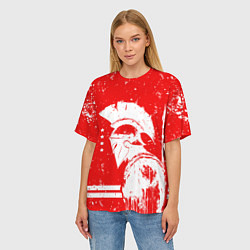 Футболка оверсайз женская Спартак - воин спарты, цвет: 3D-принт — фото 2