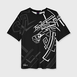 Футболка оверсайз женская Бокс - узор победы, цвет: 3D-принт