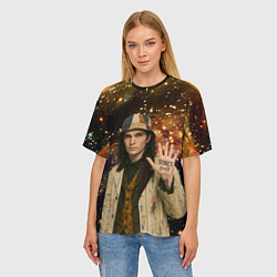 Футболка оверсайз женская Bones в панаме, цвет: 3D-принт — фото 2