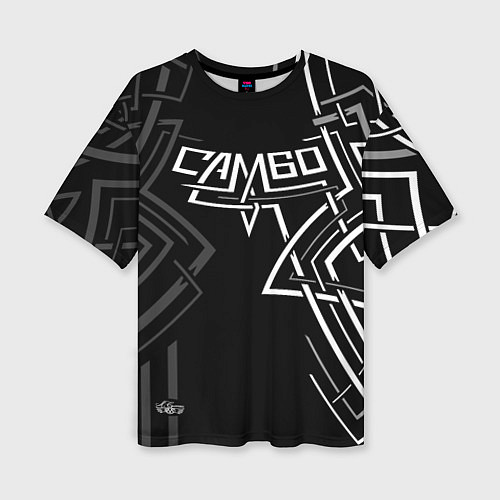 Женская футболка оверсайз Самбо движение в узоре / 3D-принт – фото 1