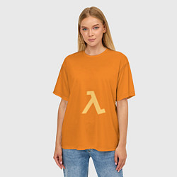 Футболка оверсайз женская Half-Life orange, цвет: 3D-принт — фото 2