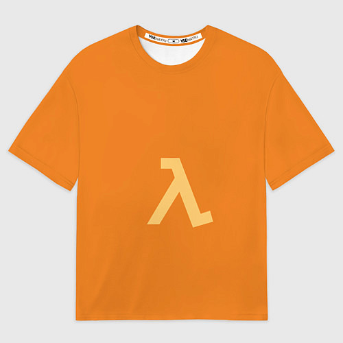 Женская футболка оверсайз Half-Life orange / 3D-принт – фото 1
