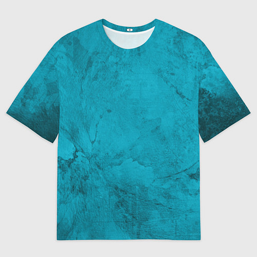 Женская футболка оверсайз Абстракция - blue melancholy / 3D-принт – фото 1