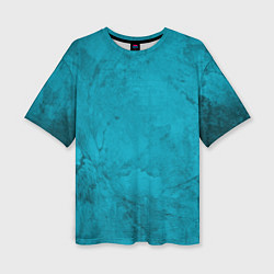 Футболка оверсайз женская Абстракция - blue melancholy, цвет: 3D-принт