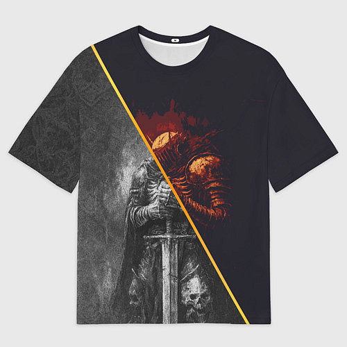 Женская футболка оверсайз Темный рыцарь в унынье / 3D-принт – фото 1