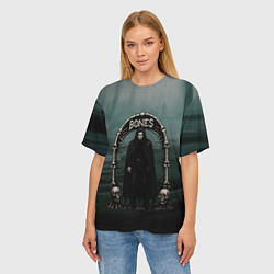 Футболка оверсайз женская Bones арка из костей, цвет: 3D-принт — фото 2