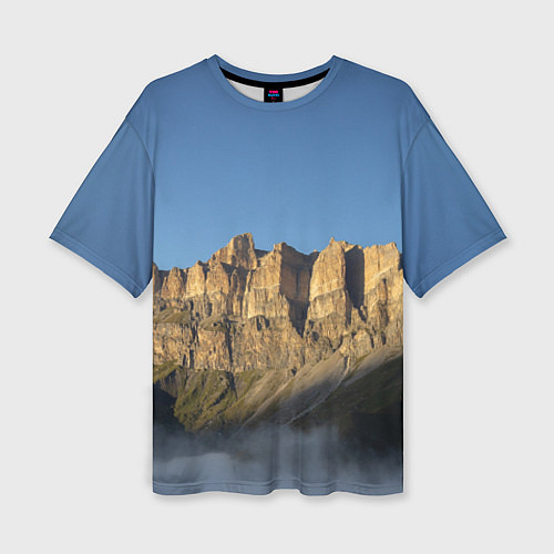 Женская футболка оверсайз Гора Метиген / 3D-принт – фото 1