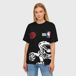 Футболка оверсайз женская Toronto Raptors - NBA, цвет: 3D-принт — фото 2