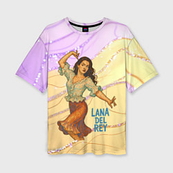 Женская футболка оверсайз Lana Del Rey танцует