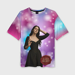 Футболка оверсайз женская Lana Del Rey закрыла глаза, цвет: 3D-принт