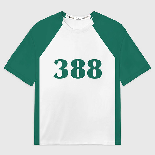 Женская футболка оверсайз Как в Игре в кальмара у игрока 388 / 3D-принт – фото 1