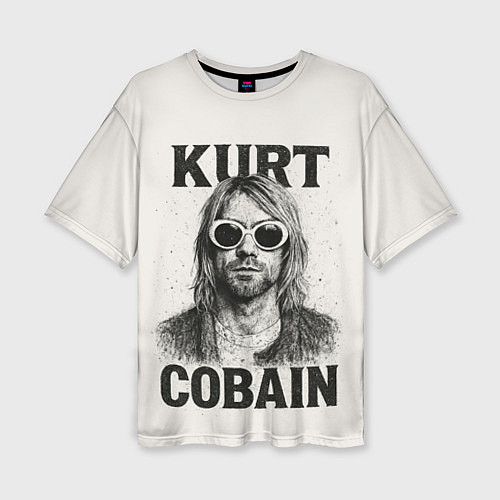 Женская футболка оверсайз Kurt Cobain - grunge-art / 3D-принт – фото 1