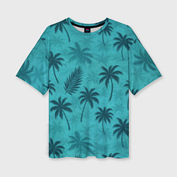 Футболка оверсайз женская Гавайский стиль - Томми Версетти, цвет: 3D-принт