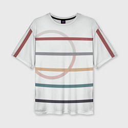 Футболка оверсайз женская Stripes and circle, цвет: 3D-принт