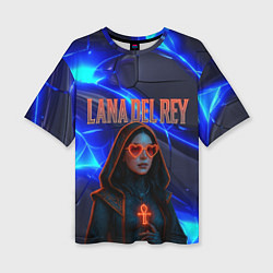 Футболка оверсайз женская Lana Del Rey киберпанк, цвет: 3D-принт