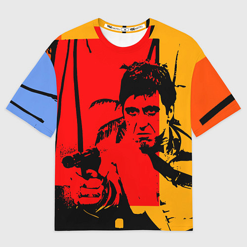 Женская футболка оверсайз Tony Montana / 3D-принт – фото 1