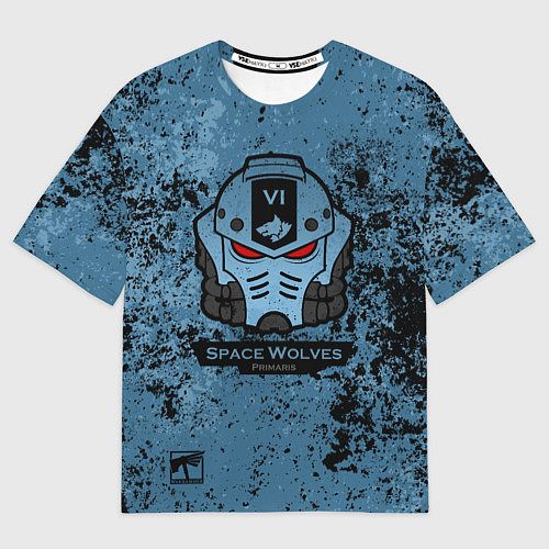 Женская футболка оверсайз Примарис - Космические Волки / 3D-принт – фото 1