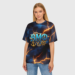 Футболка оверсайз женская Объемные буквы ВМФ, цвет: 3D-принт — фото 2