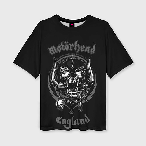 Женская футболка оверсайз Motorhead логотип / 3D-принт – фото 1