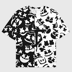 Футболка оверсайз женская Doom x Marshmello pattern, цвет: 3D-принт