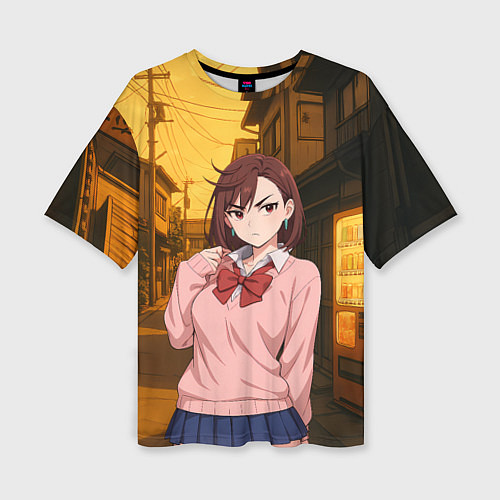 Женская футболка оверсайз Недовольная Сиратори Айра / 3D-принт – фото 1