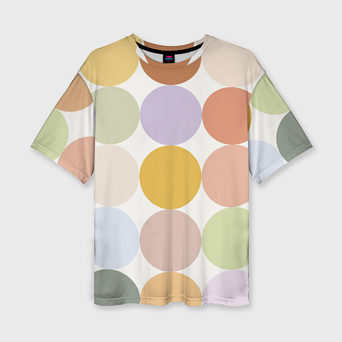 Женская футболка оверсайз Цветочный горошек / 3D-принт – фото 1