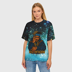 Футболка оверсайз женская XXXTentacion think about it, цвет: 3D-принт — фото 2